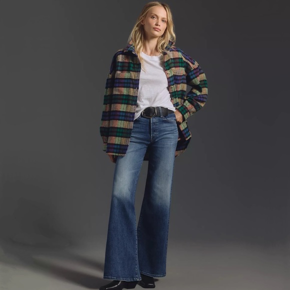 NWT MOTHER The Tomcat Roller Sneak High-Rise Wide-Leg Jeans 26 Petite - Picture 5 of 5